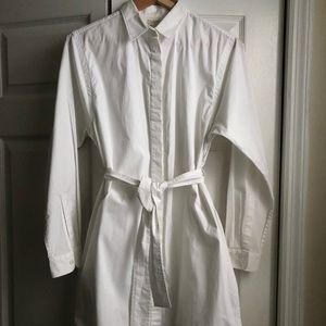 White J. Crew Shirt Dress